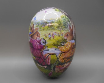  PETER RABBIT EGG BOX 美品 New 6” Germany Peter Rabbit Paper Mache Easter Egg Box Beatrix