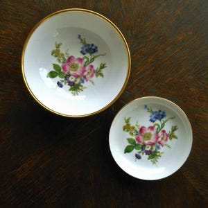 porcelain small bowl and pin dish or coaster / Fürstenberg and Kaiser / W. Germany / 1970s