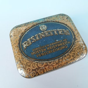 art deco medicine tin / Risinetten / Dr. Katzenstein KG / Wiesbaden-Erbenheim / Deutsches Reich / 1920s - 1930s