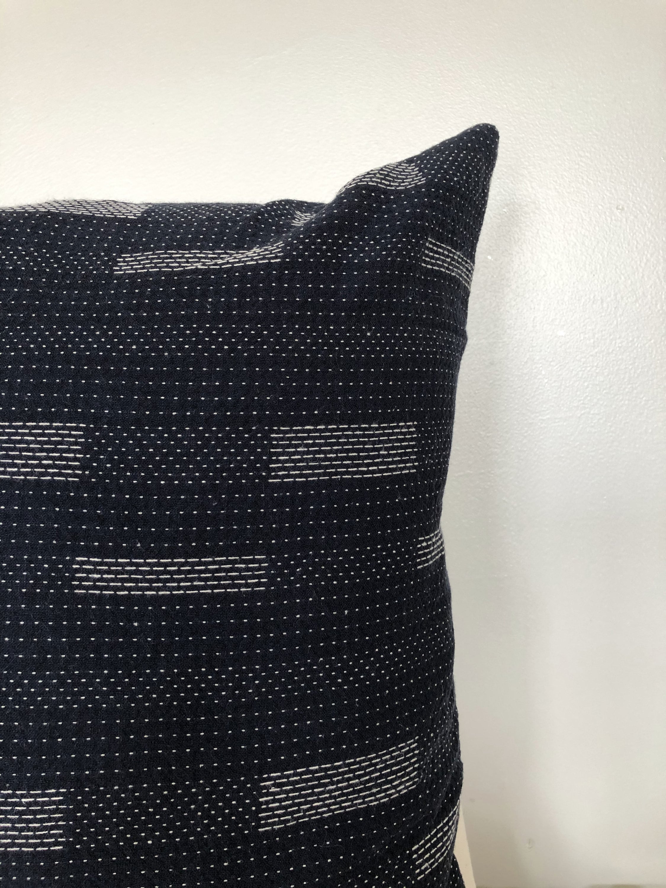 20x20 Navy Blue and White Cotton Pillow Cover Etsy