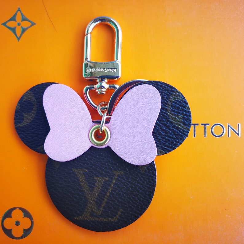 Upcycled Louis Vuitton Cute Schnauzer Keychain - LingSense