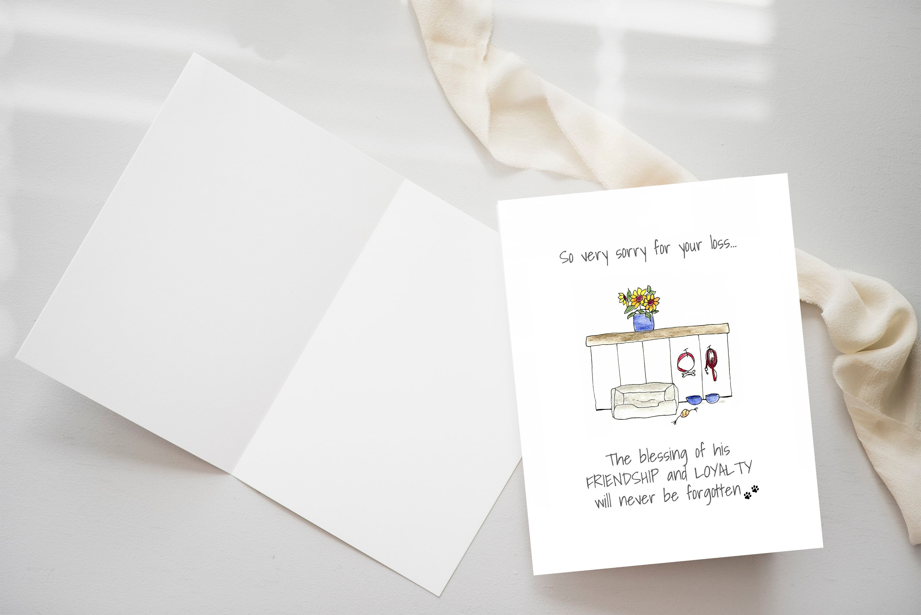 thumbnail image 2 of With Deepest Sympathy Card - Bear Hug Design For Men & Women, Blank Inside With Envelope 2 of 9