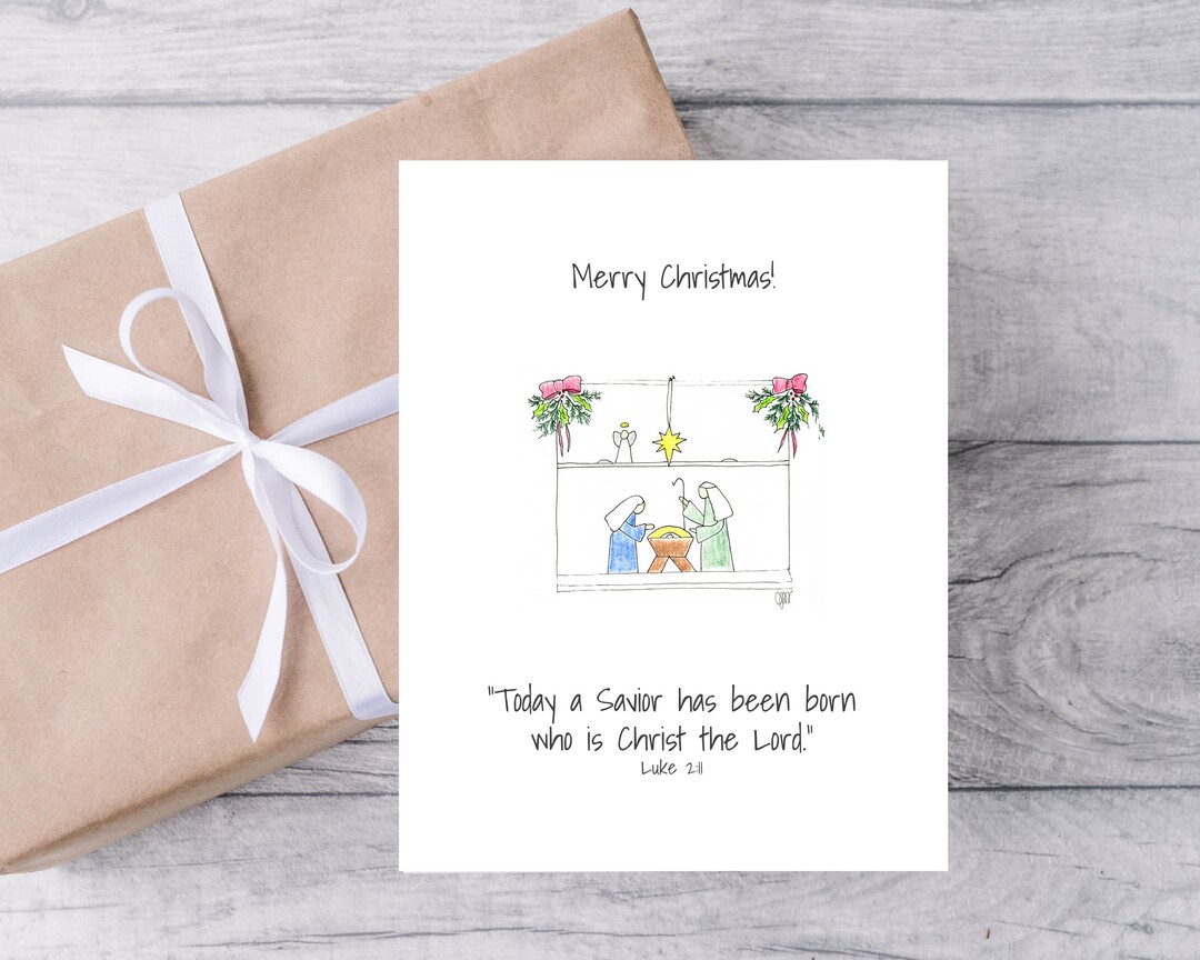 Printable Christmas Card, Christmas PDF File Card, Merry Christmas Card ...