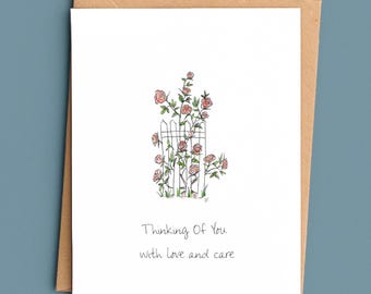 Thinking of You Card/Encouragement Card/Sending Love and Care/Support Card/ Friendship Card/ Difficult Times