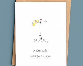 Retirement Card/A Good Life Looks Good On You/Congratulations On Retirement/New Chapter Card/Western Cowboy Hat Card