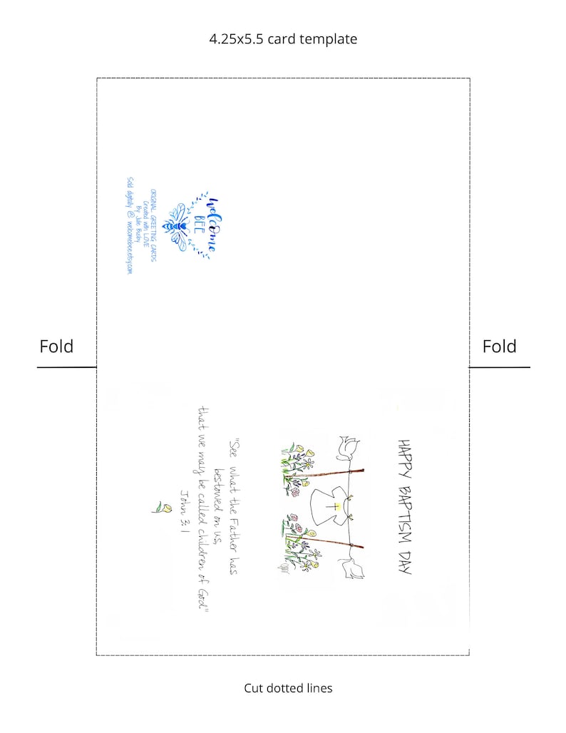 Digital Baptism Card, Printable Baptism Card, Happy Baptism Day ...