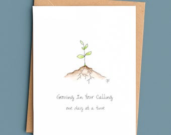 Seminarian Encouragement Card/Growing In Your Calling/Catholic Discernment Card/Vocation Gift/Seminary Student Card/Future Priest Card
