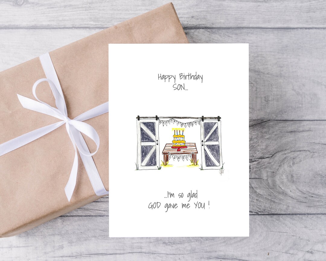 Digital Birthday Son, Printable Birthday Cards, Happy Birthday Son ...