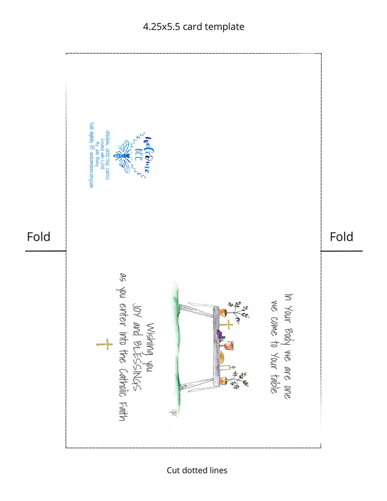 Printable RCIA Card, Digital OCIA Card, Faith Journey Card, Baptism ...