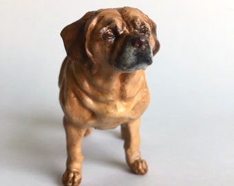 Custom Puggle Sculpture | 3D Printed & Hand-painted | Puggle Figurine Puggle Statue Puggle Memorial | Puggle Art | Pug Art | Puggle Portrait