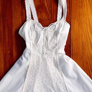 Vintage White Cotton Poplin Gunne Sax Sundress | XS bild 4