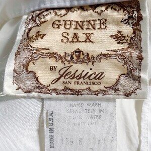 Vintage White Cotton Poplin Gunne Sax Sundress | XS bild 5