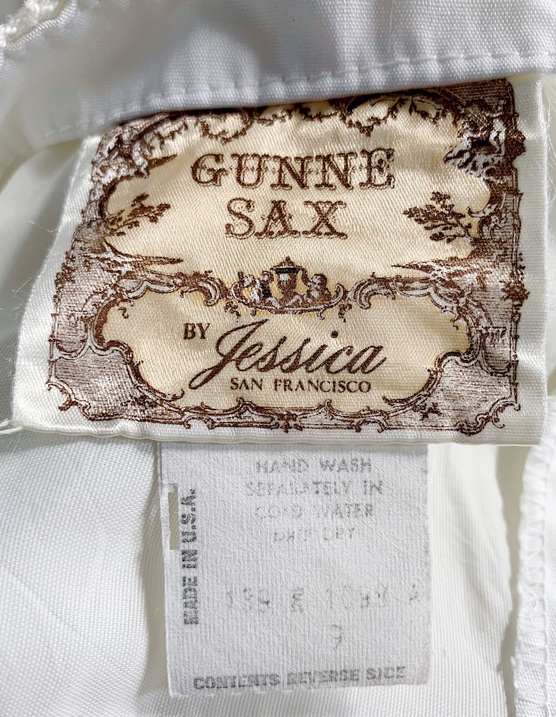 Vintage White Cotton Poplin Gunne Sax Sundress | XS bild 5