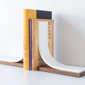 Bookends (1 pair), Corian with Walnut or Maple