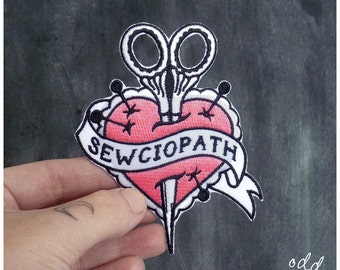 Sewciopath - Iron on Gang Patch