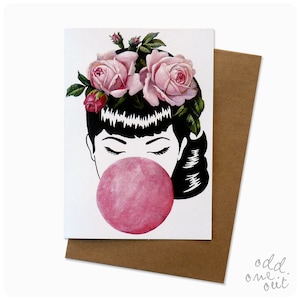 Miss Bubblegum - Tarjeta de felicitación