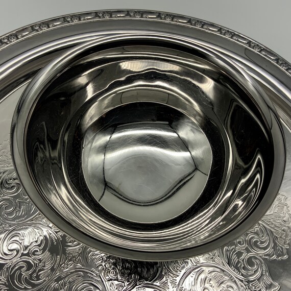 Vintage Oneida Chip and Dip Silver Plate Platter - Etsy