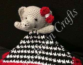 Patrón lovey del elefante diente de perro