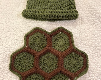 Traje de tortuga bebé