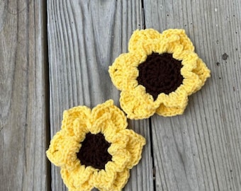 lazo para el cabello con girasol