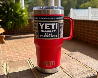 REAL YETI 30 Oz. Travel Mug With Stronghold Lid Laser Engraved Navy  Stainless Steel Yeti Rambler Vacuum Insulated YETI 