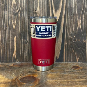 REAL YETI 20 Oz. Laser Engraved Harvest Red Stainless Steel Yeti