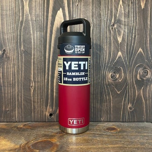 REAL YETI 18 Oz. Laser Engraved Harvest Red Stainless Steel Yeti