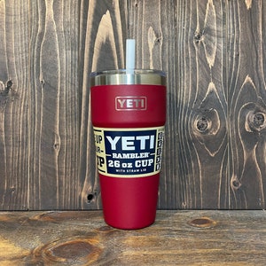 YETI Rambler Cup - 26 oz. - Straw Lid - Harvest Red - TackleDirect