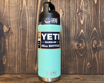 26oz Custom Engraved YETI Bottle W/ Chug Cap, Durable Vacuum Sealed Sports  Bottle, Personalized Travel Bottle, Laser Engraved YETI Bottles 