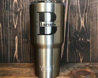 REAL YETI 30 oz. Laser Engraved Stainless Steel Yeti Rambler Personalized Vacuum Insulated YETI