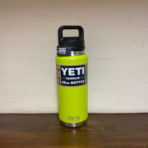 REAL YETI 36 Oz. Laser Engraved Chartreuse Yeti Rambler Bottle With Chug  Cap Personalized Vacuum Insulated YETI 
