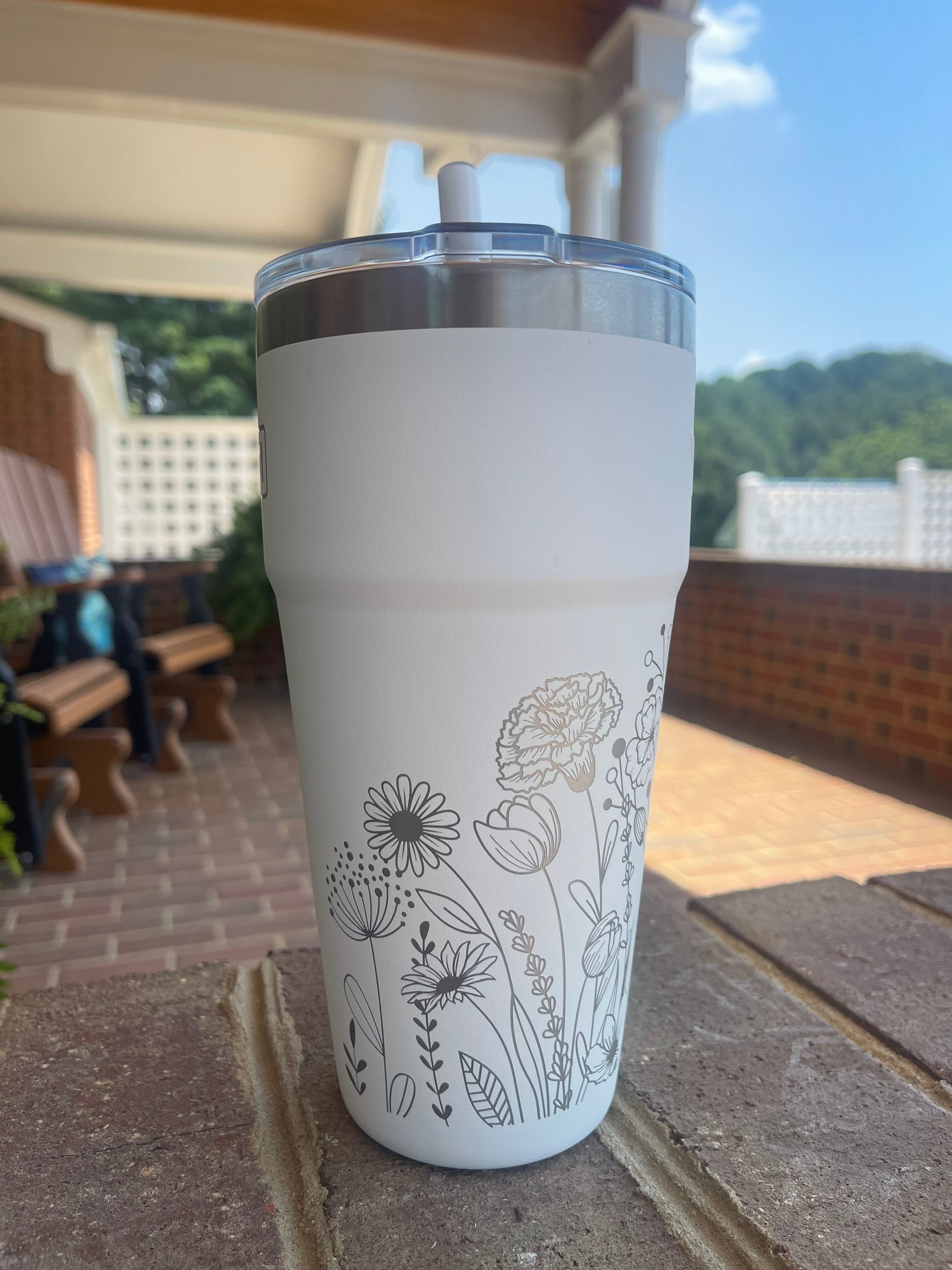 PERSONALIZED Authentic 26 oz Yeti Rambler with Straw Lid- LASER ENGRAV -  ImpressMeGifts