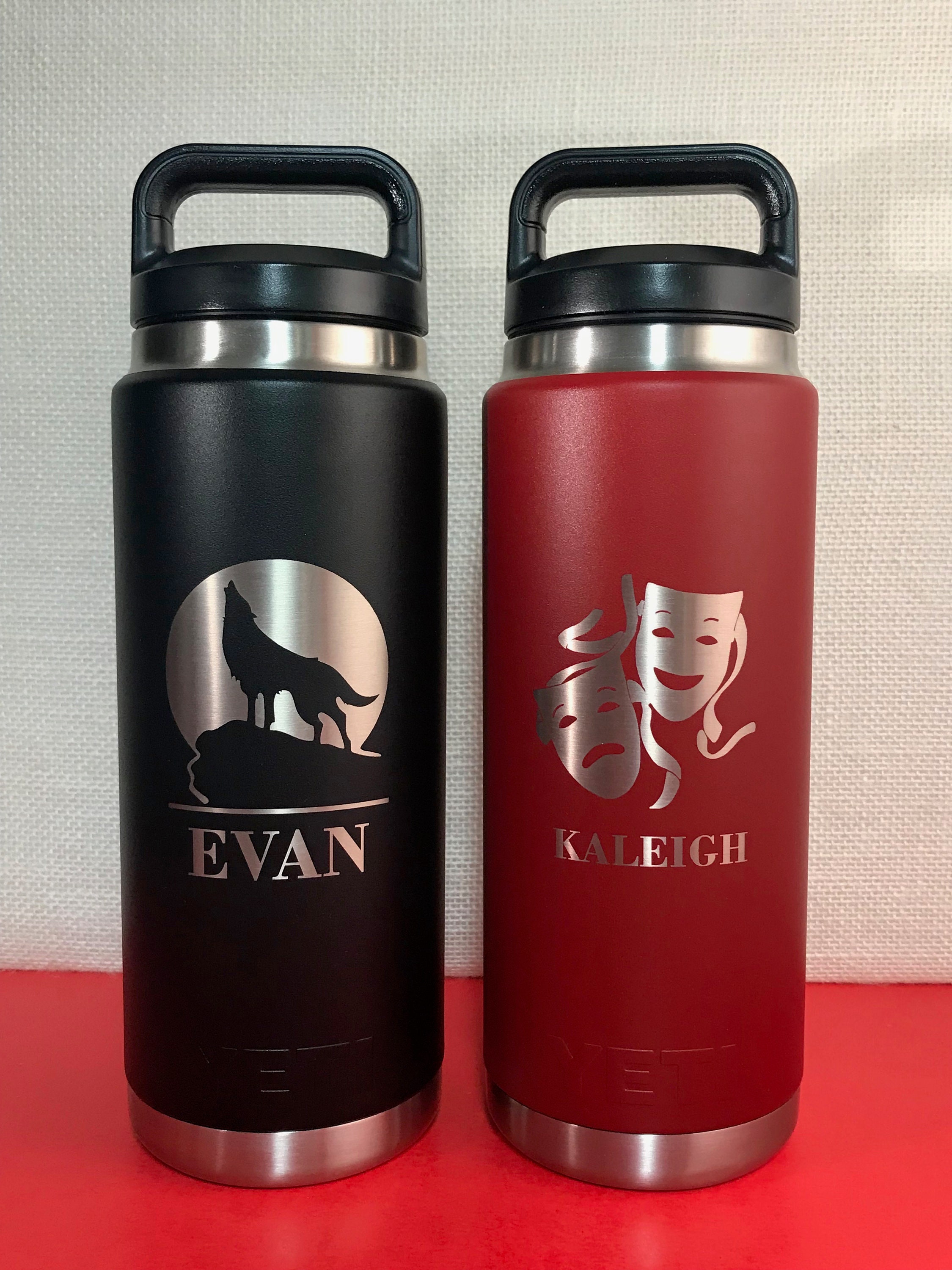 Wake Up  Personalized Metal Water Bottle - Etchey