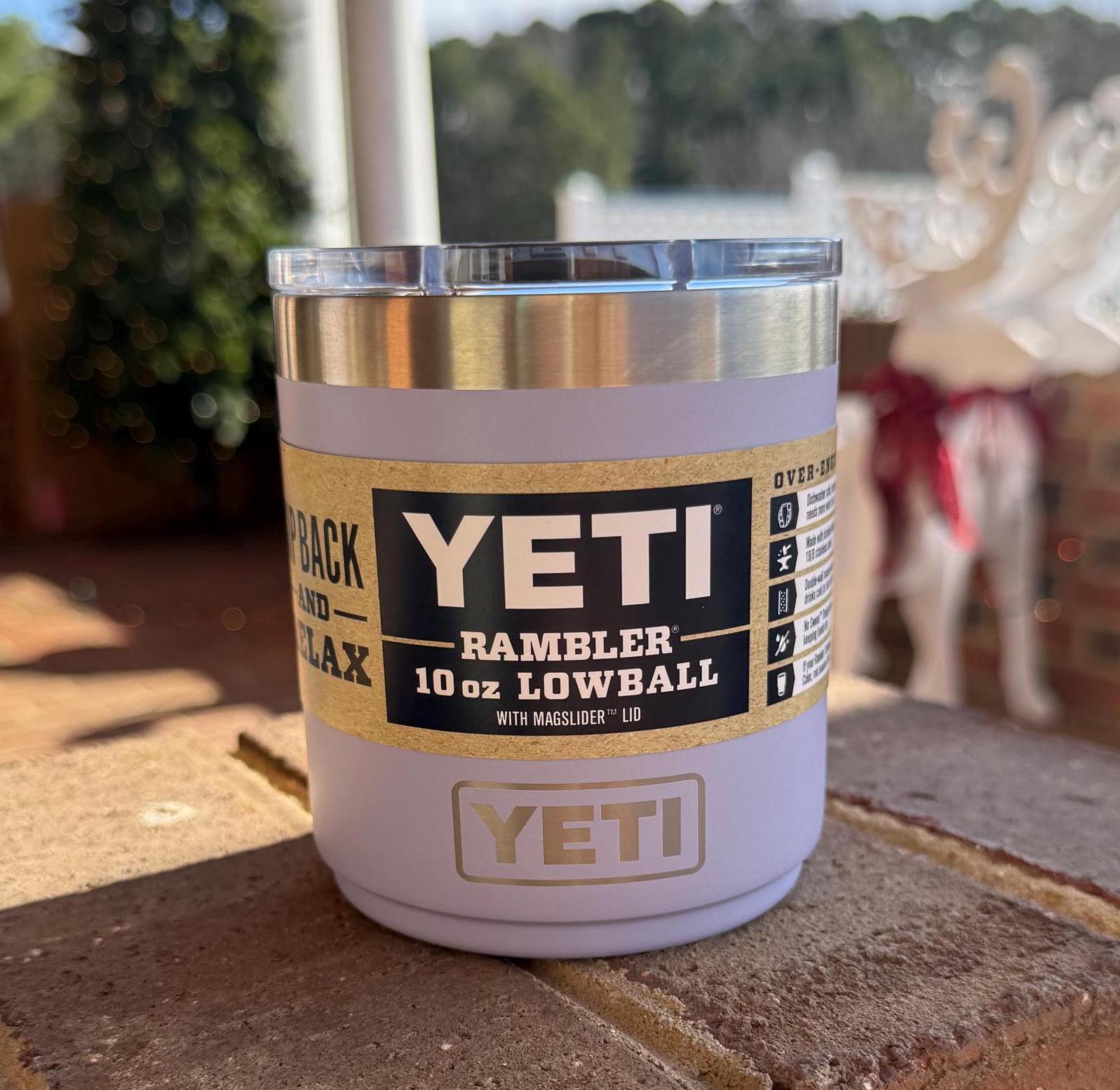 REAL YETI 10 oz. Laser Engraved Cosmic Lilac with Mag Slider Lid Stackable Steel Yeti Rambler Lowball Personalized Vacuum Insulated YETI