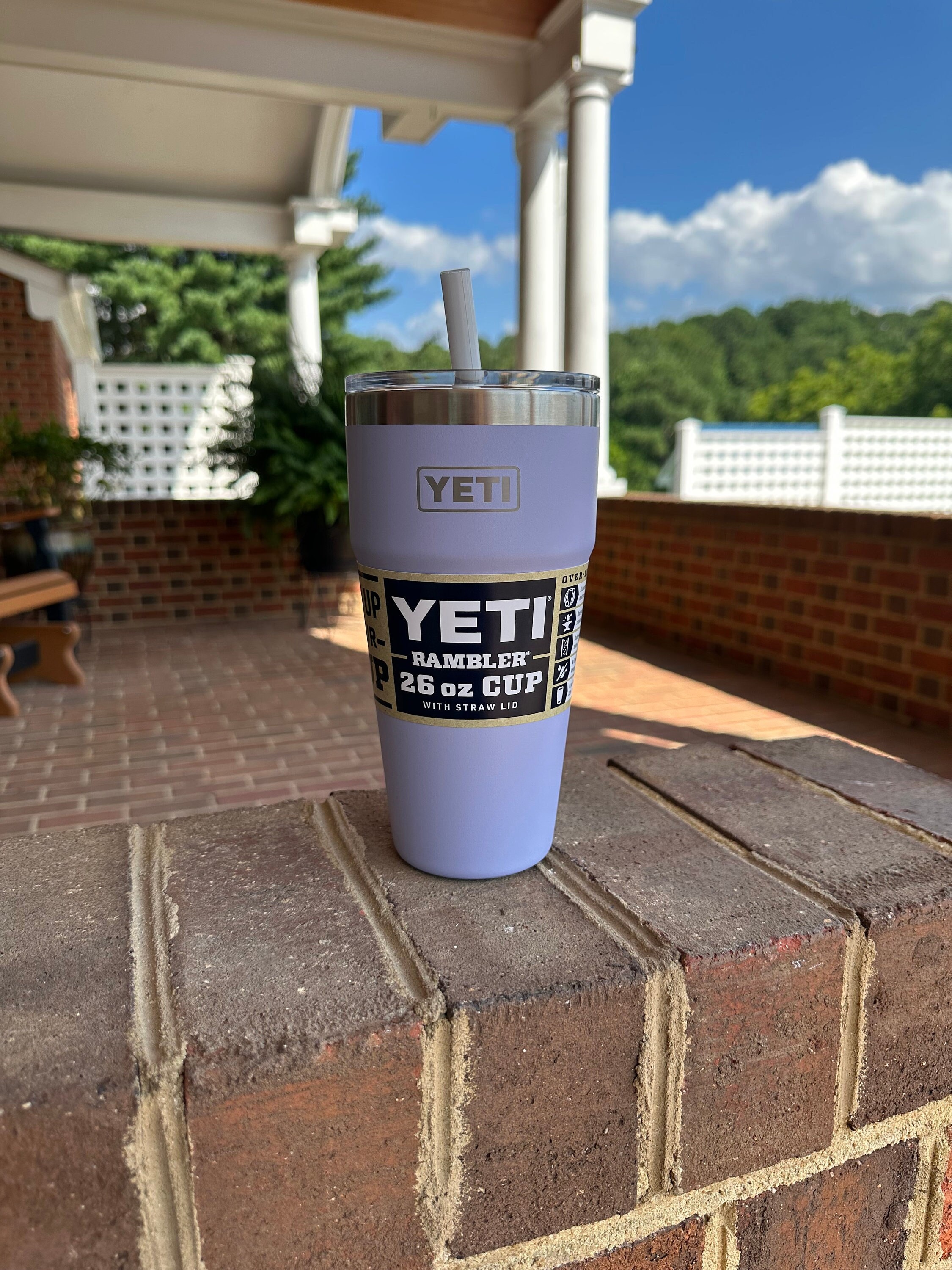 REAL YETI 26 Oz. Laser Engraved Cosmic Lilac Stainless Steel Yeti Stackable  Rambler With Straw Lid Personalized Vacuum Insulated YETI 