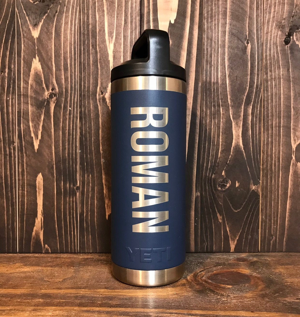 Custom Laser Engraved 64oz YETI Water Bottle with Chug Cap – Curated by  Kayla