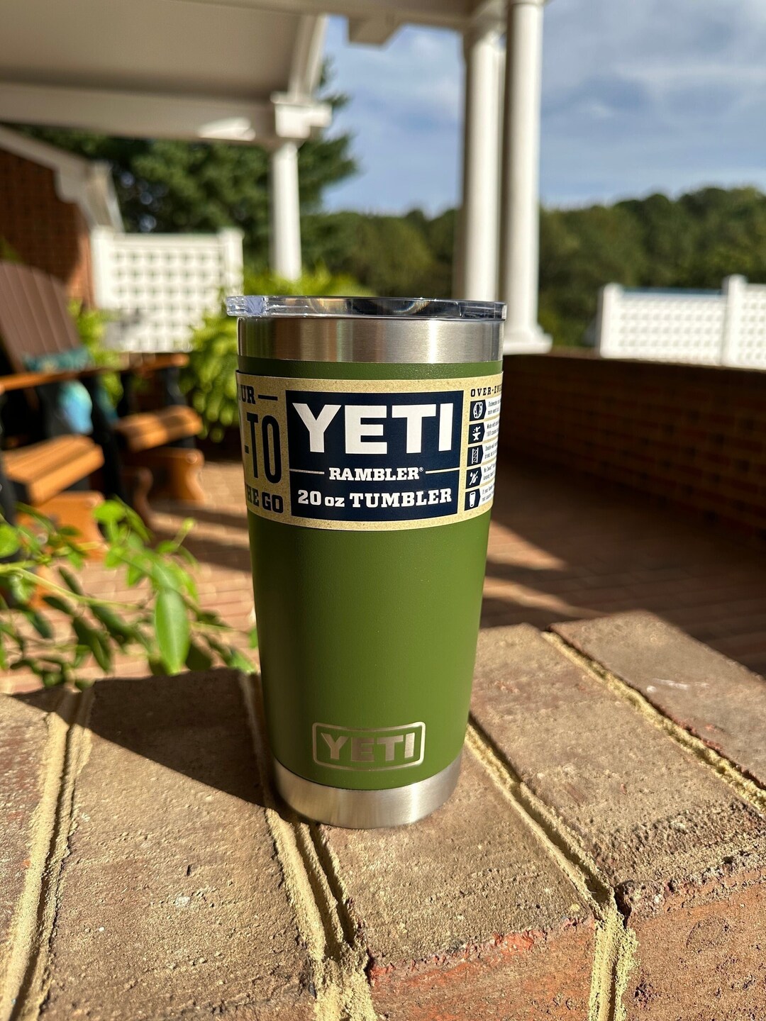 Personalized Yeti Rambler 35oz Canopy Green Custom Engraved Salt