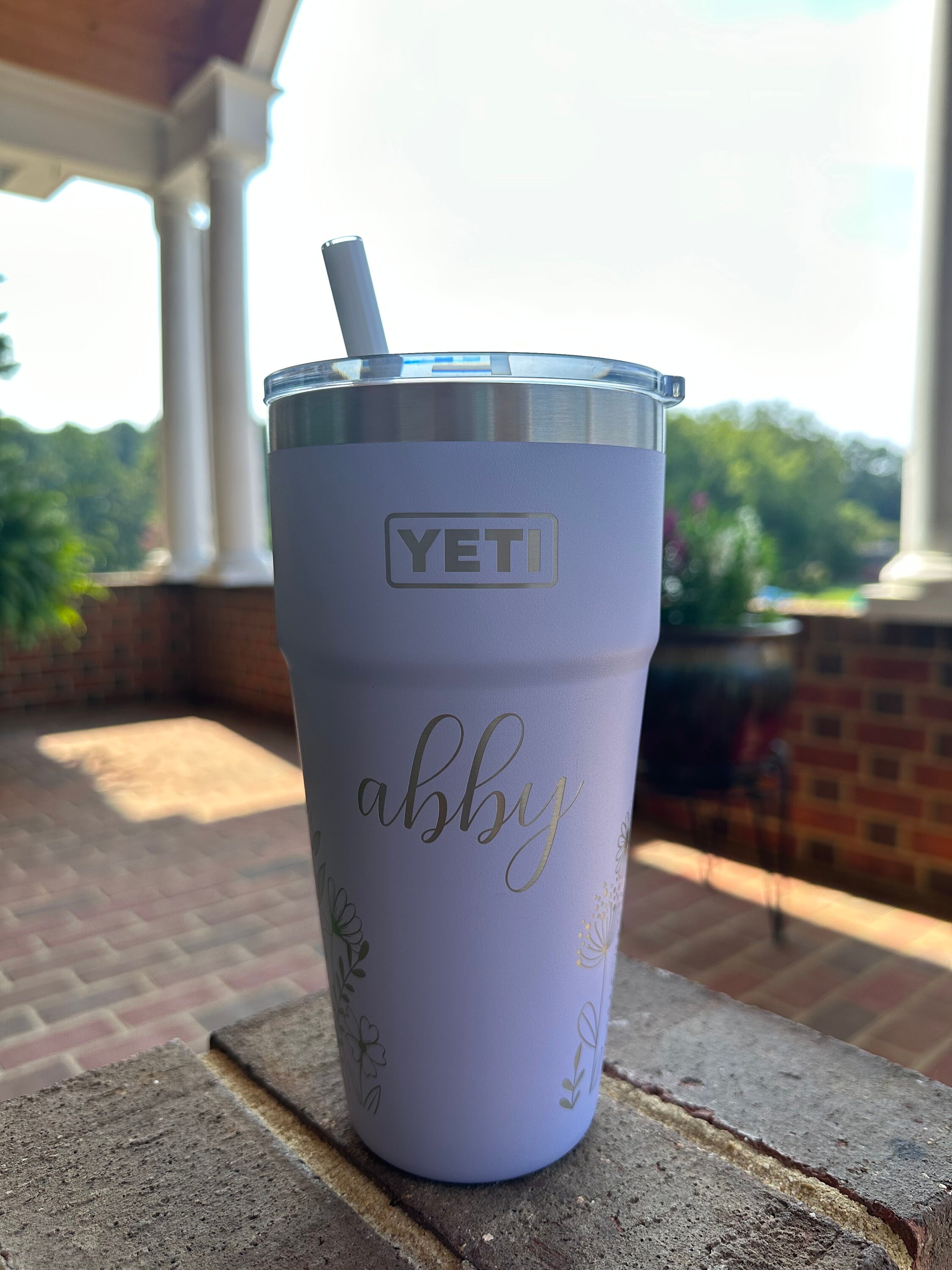 PERSONALIZED Authentic 26 oz Yeti Rambler with Straw Lid- LASER ENGRAV -  ImpressMeGifts