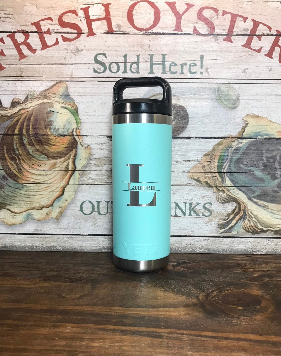 REAL YETI 18 oz. Laser Engraved Seafoam Stainless Steel Yeti Etsy