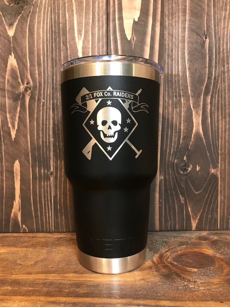 REAL YETI 30 oz. Laser Engraved Black Stainless Steel Yeti Etsy