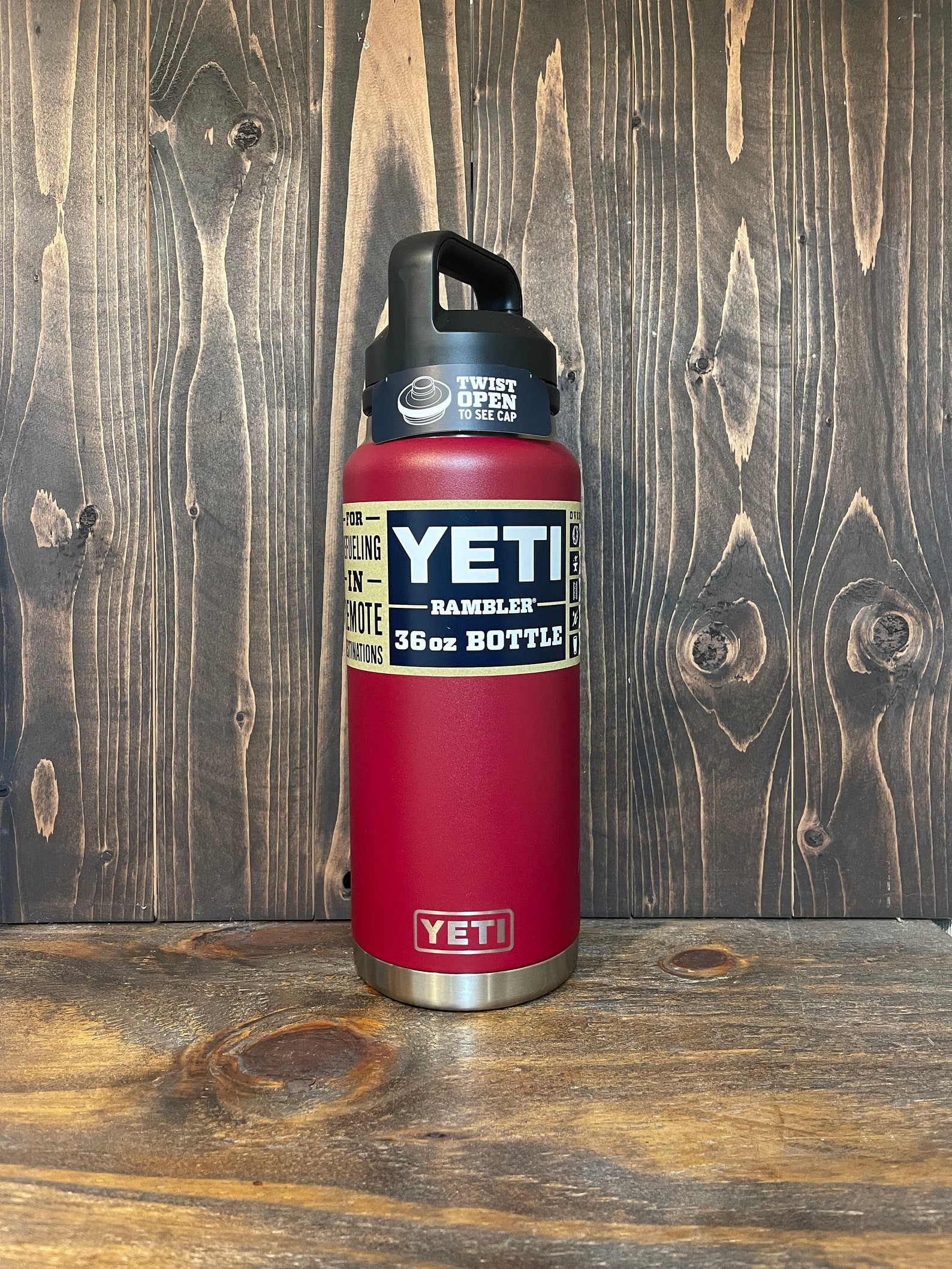 REAL YETI 36 oz. Laser Engraved Harvest Red Yeti Rambler Etsy