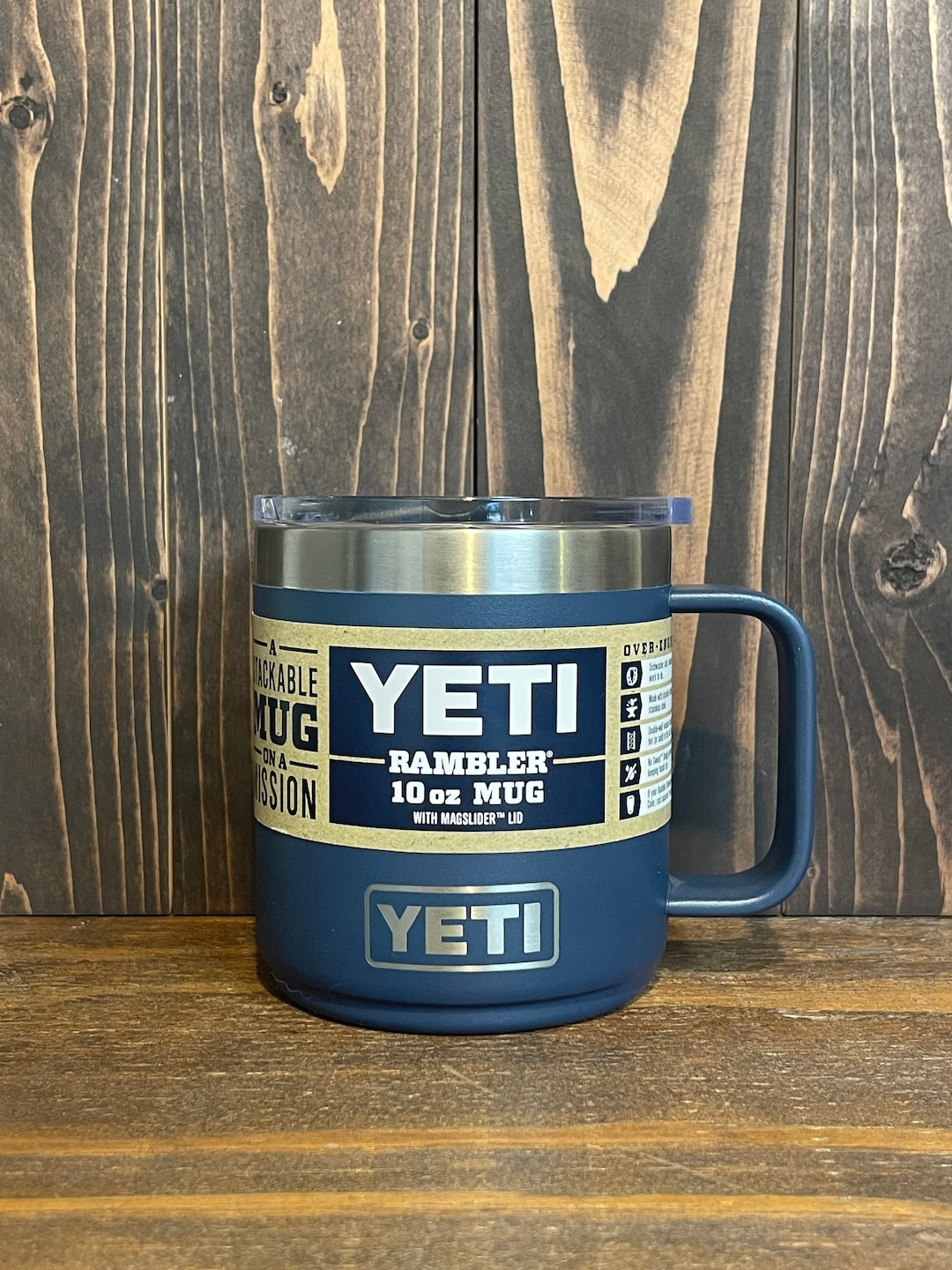 REAL YETI 24 oz. Laser Engraved Aquifer Blue Stainless Steel Yeti Rambler  Mug with a Mag Lid Personalized Vacuum Insulated YETI