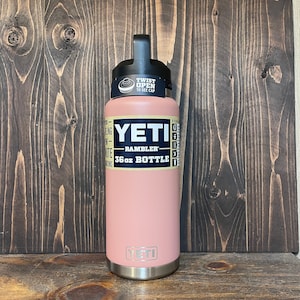 REAL YETI 36 oz. Laser Engraved Canyon Red Yeti Rambler Bottle Personalized  Vacuum Insulated YETI