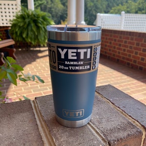 REAL YETI 18 Oz. Laser Engraved Nordic Blue Stainless Steel Yeti