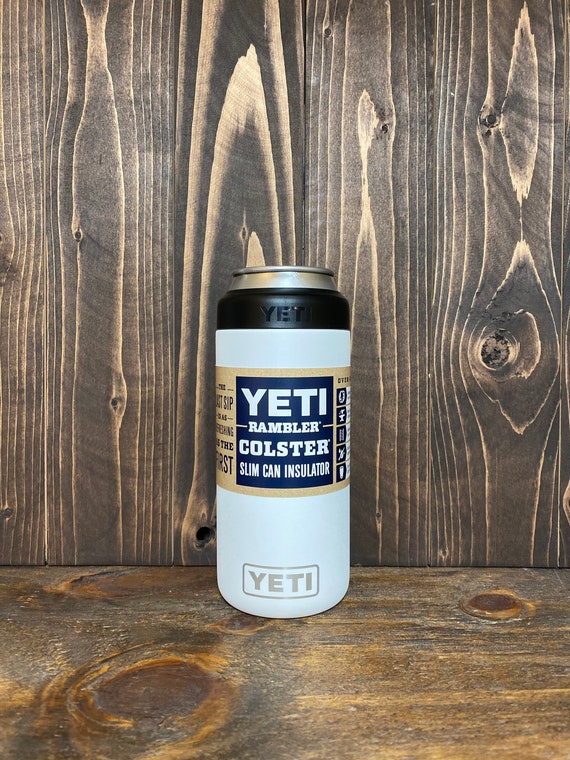PERSONALIZED Authentic 12 oz Yeti Rambler Colster Slim Can