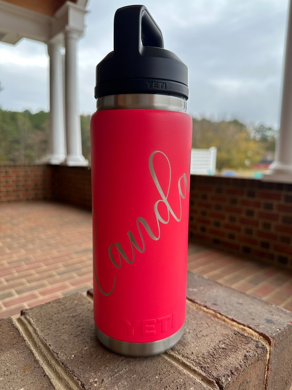 PERSONALIZED Authentic YETI 26 oz Straw Bottle - LASER ENGRAVED