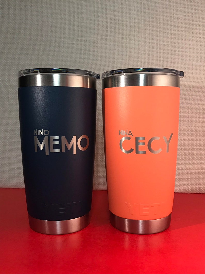 REAL YETI 20 oz. Laser Engraved Black Stainless Steel Yeti Rambler Personalized Vacuum Insulated YETI image 4