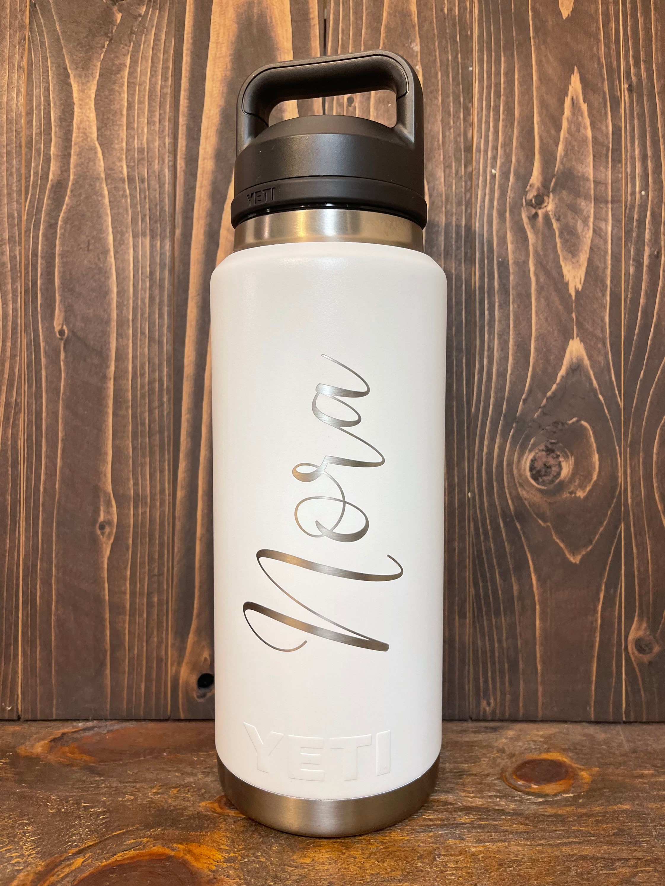 REAL YETI 36 Oz. Laser Engraved Prickly Pear Pink Yeti Rambler Bottle With  Chug Cap Personalized Vacuum Insulated YETI 
