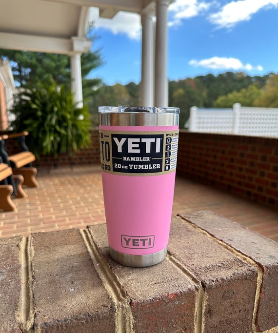 REAL YETI 20 Oz. Laser Engraved Stainless Steel Power Pink Yeti Rambler  Personalized Vacuum Insulated YETI 