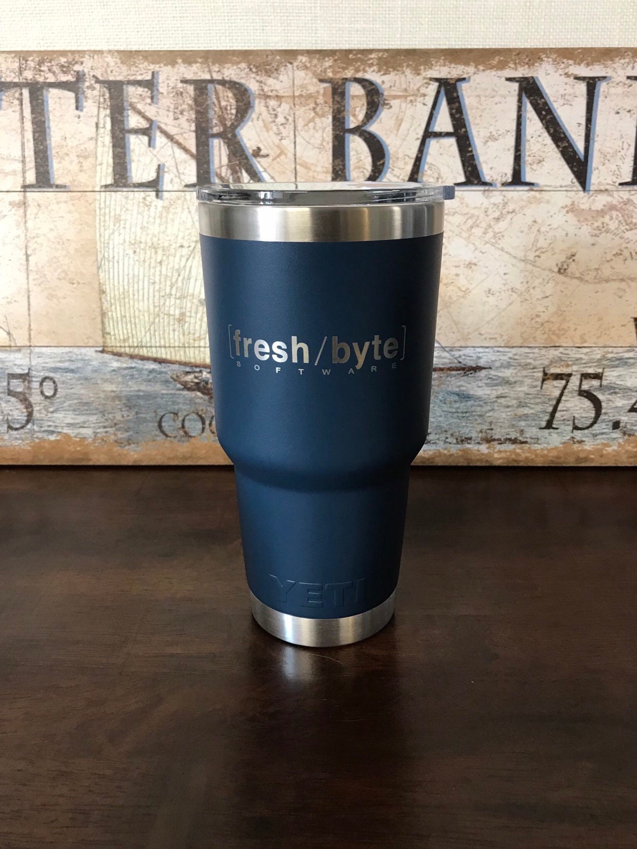 REAL YETI 30 Oz. Travel Mug With Stronghold Lid Laser Engraved Seafoam  Stainless Steel Yeti Rambler Vacuum Insulated YETI 